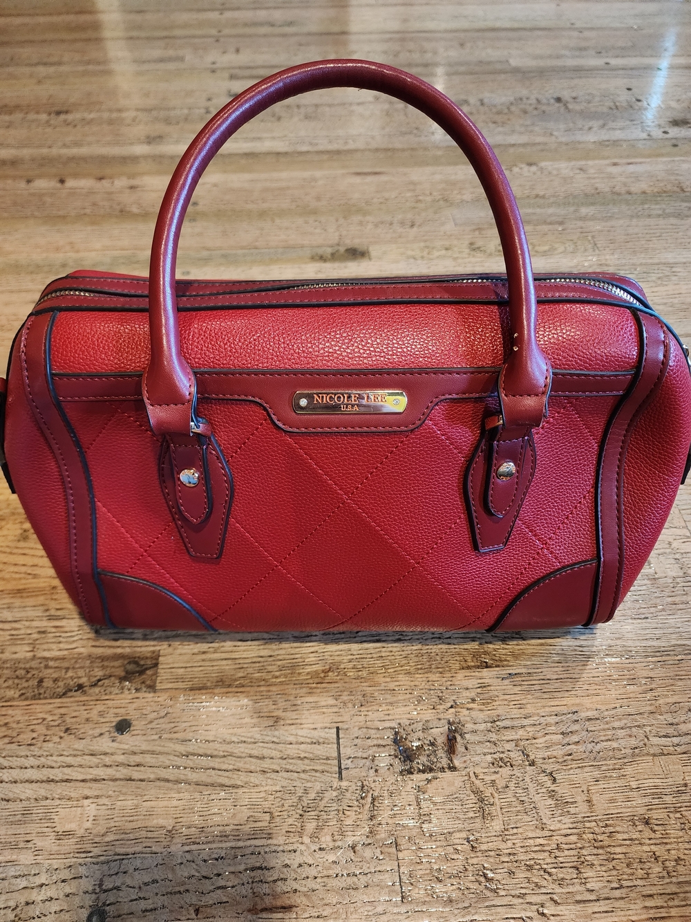 Nicole Lee Red Satchel Handbag